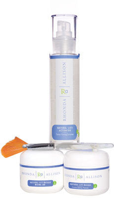 Natural Lift Set with Fan Brush and Mixing Jar